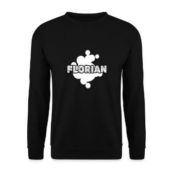 Gift for Florian - Unisex Sweatshirt - black - Front - Alina (178cm) & Michal (187cm)