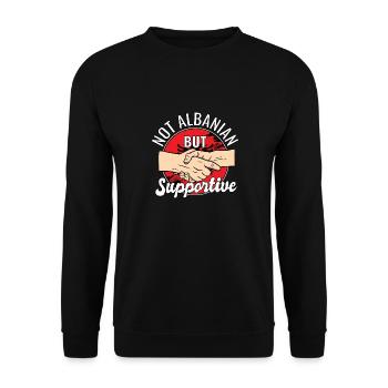 Pas albanais mais un voyage de campagne favorable - Sweat-shirt Unisexe - noir - Devant - Alina (178cm) & Michal (187cm)