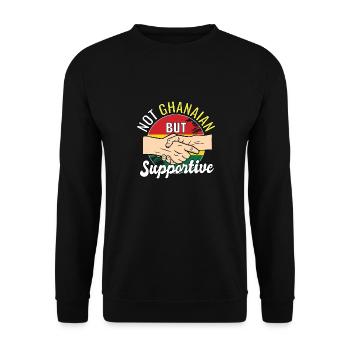 Pas ghanéen mais un voyageur de campagne solidaire - Sweat-shirt Unisexe - noir - Devant - Alina (178cm) & Michal (187cm)