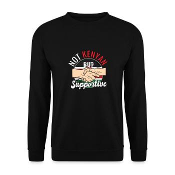 Pas kenyan mais un voyageur de pays solidaire Kenya - Sweat-shirt Unisexe - noir - Devant - Alina (178cm) & Michal (187cm)