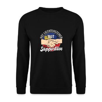 Pas liechtensteinois mais voyageur solidaire - Sweat-shirt Unisexe - noir - Devant - Alina (178cm) & Michal (187cm)