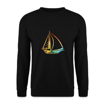 Sailing ship - Unisex Sweatshirt - black - Front - Alina (178cm) & Michal (187cm)