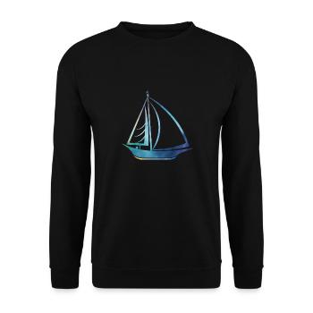 Sailing ship - Unisex Sweatshirt - black - Front - Alina (178cm) & Michal (187cm)