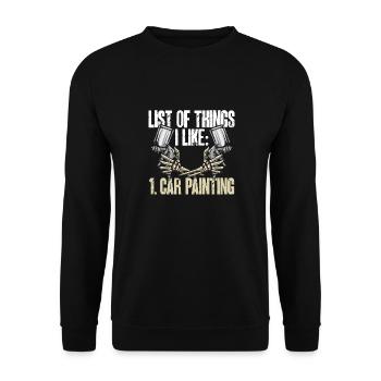 Body Painter Car Painter Painter - Sweat-shirt Unisexe - noir - Devant - Alina (178cm) & Michal (187cm)