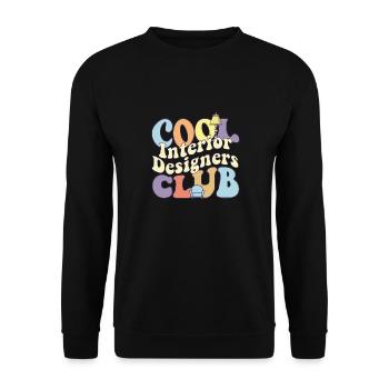 Cool Interior Designer Club Interior Design Squad - Unisex Pullover - Schwarz - Vorne - Alina (178cm) & Michal (187cm)
