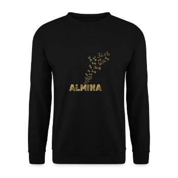 Fishing for Almina boat sailing - Unisex Sweatshirt - black - Front - Alina (178cm) & Michal (187cm)