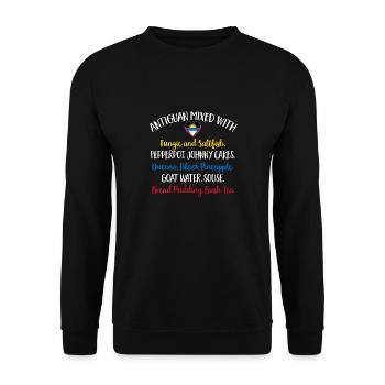 Antigua und Barbuda Flagge - Unisex Pullover - Schwarz - Vorne - Alina (178cm) & Michal (187cm)