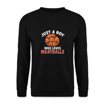 Fleischbällchen Italien Italienisches Essen - Unisex Pullover - Schwarz - Vorne - Alina (178cm) & Michal (187cm)