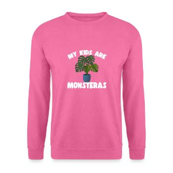 Monstera Deliciosa Albo Plante d’intérieur botanique - Sweat-shirt Unisexe - rose - Devant