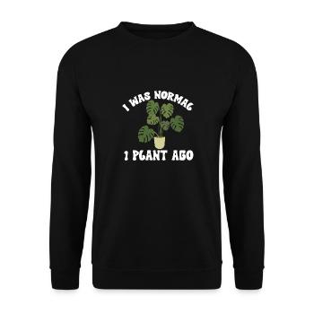 Monstera Deliciosa Albo Plante d’intérieur botanique - Sweat-shirt Unisexe - noir - Devant - Alina (178cm) & Michal (187cm)