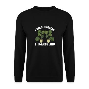 Monstera Deliciosa Albo Plante d’intérieur botanique - Sweat-shirt Unisexe - noir - Devant - Alina (178cm) & Michal (187cm)
