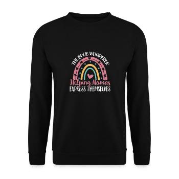 Lactation Consultant IBCLC - Unisex Sweatshirt - black - Front - Alina (178cm) & Michal (187cm)
