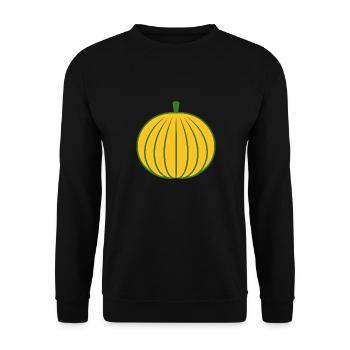 Fruit Humour petit Melon - Sweat-shirt Unisexe - noir - Devant - Alina (178cm) & Michal (187cm)