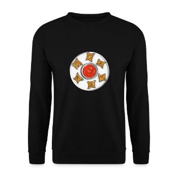 Krabben Rangoon Crab Rangoon - Unisex Sweatshirt - black - Front - Alina (178cm) & Michal (187cm)
