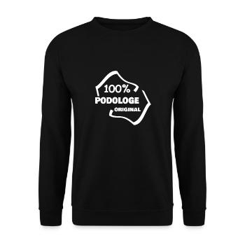 Profession Podiatrist - Unisex Sweatshirt - black - Front - Alina (178cm) & Michal (187cm)