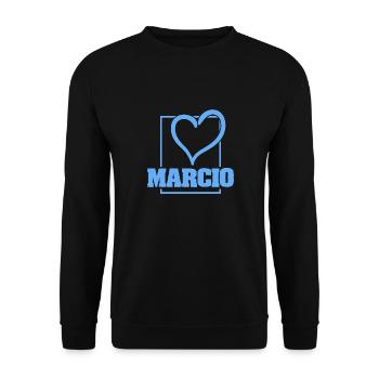 Gift for Marcio - Unisex Sweatshirt - black - Front - Alina (178cm) & Michal (187cm)