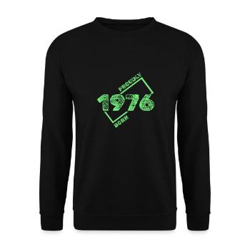 1976 - Unisex Pullover - Schwarz - Vorne - Alina (178cm) & Michal (187cm)