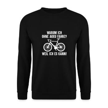 Vélo Dicton VTT Vélo de route Cycliste - Sweat-shirt Unisexe - noir - Devant - Alina (178cm) & Michal (187cm)