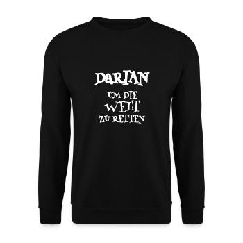Gift for Darian - Unisex Sweatshirt - black - Front - Alina (178cm) & Michal (187cm)
