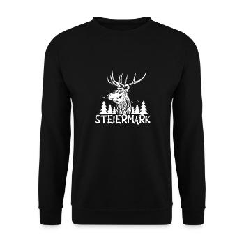 Styrie - Sweat-shirt Unisexe - noir - Devant - Alina (178cm) & Michal (187cm)