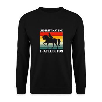 Dressage Dressage Cheval Dressage Cavalier - Sweat-shirt Unisexe - noir - Devant - Alina (178cm) & Michal (187cm)