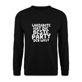 Holiday destination Lanzarote - Unisex Sweatshirt - black - Front - Alina (178cm) & Michal (187cm)