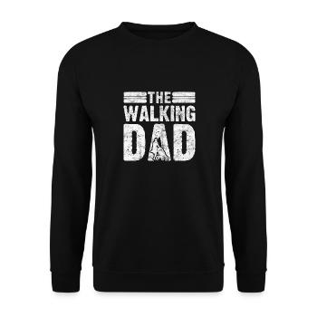 The Walking Dad - Cadeau de fête des pères papa père - Sweat-shirt Unisexe - noir - Devant - Alina (178cm) & Michal (187cm)