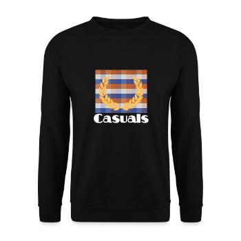 Casuals Football Ultras Fans Fashion - Unisex Sweatshirt - black - Front - Alina (178cm) & Michal (187cm)