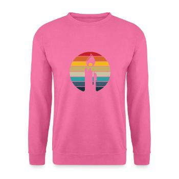Bougie rétro de coucher du soleil de bougie faisant la bougie de diy - Sweat-shirt Unisexe - rose - Devant