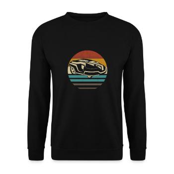 Tondeuse à gazon Robots retro - Sweat-shirt Unisexe - noir - Devant - Alina (178cm) & Michal (187cm)