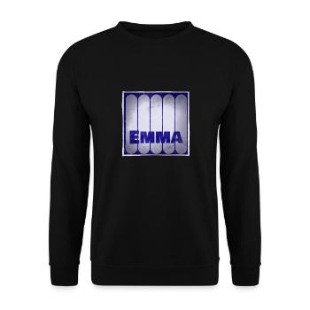 Name Emma Gift Idea - Unisex Sweatshirt - black - Front - Alina (178cm) & Michal (187cm)