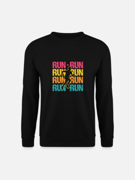 Retro Vintage RUN - RUN Awesome Running T-Shirt - Unisex Pullover - Schwarz