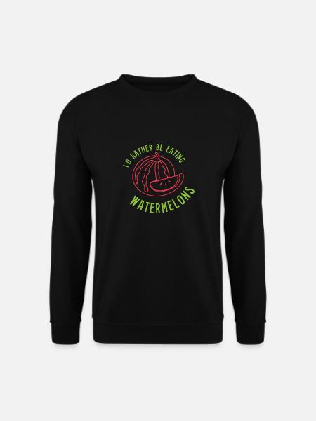 Manger des Pastèques Fruits d'été - Sweat-shirt Unisexe - noir