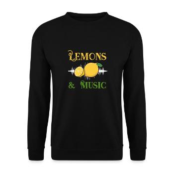 Limonade estivale aux agrumes et citrons - Sweat-shirt Unisexe - noir - Devant - Alina (178cm) & Michal (187cm)