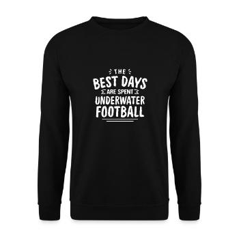 The Best Days Are Spent Underwater Football Summer - Unisex Sweatshirt - black - Front - Alina (178cm) & Michal (187cm)