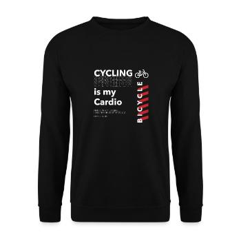 Radfahren als Cardio Bicycle Squad Nachhaltige - Unisex Pullover - Schwarz - Vorne - Alina (178cm) & Michal (187cm)