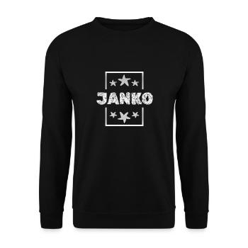 Birthday Janko - Unisex Sweatshirt - black - Front - Alina (178cm) & Michal (187cm)