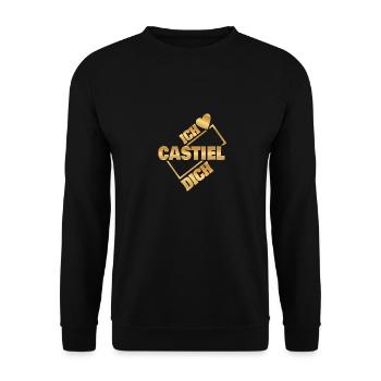 Liebespaar Castiel - Unisex Pullover - Schwarz - Vorne - Alina (178cm) & Michal (187cm)