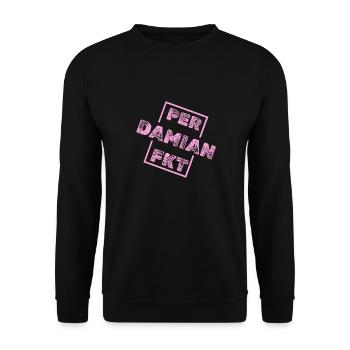 Perfekt Damian - Unisex Pullover - Schwarz - Vorne - Alina (178cm) & Michal (187cm)