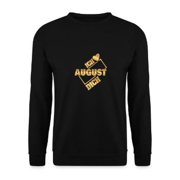 Liebespaar für August Couple Liebe - Unisex Pullover - Schwarz - Vorne - Alina (178cm) & Michal (187cm)