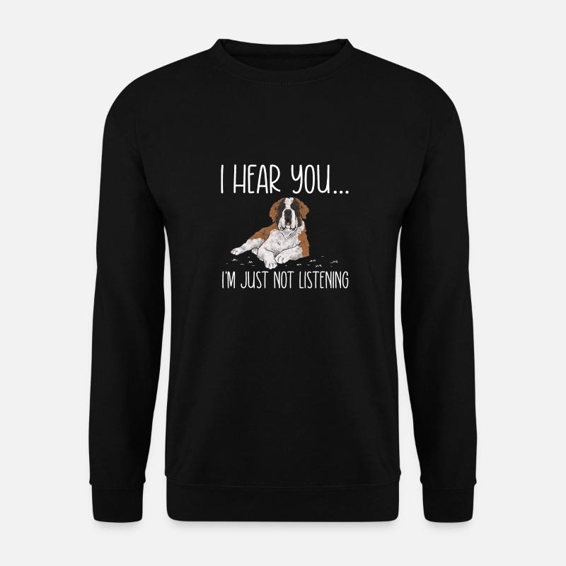 Saint-Bernard Chien Saint-Bernard - Sweat-shirt Unisexe - noir
