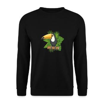 Toucan Bird Rainforest - Unisex Sweatshirt - black - Front - Alina (178cm) & Michal (187cm)