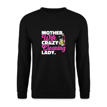 Aide domestique, femme de ménage, femme de ménage - Sweat-shirt Unisexe - noir - Devant - Alina (178cm) & Michal (187cm)