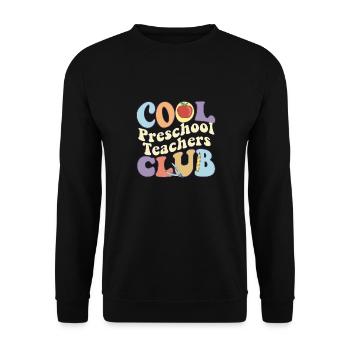 Cool Pre School Teacher Club Pke-K Vibes Teacher - Unisex Sweatshirt - black - Front - Alina (178cm) & Michal (187cm)