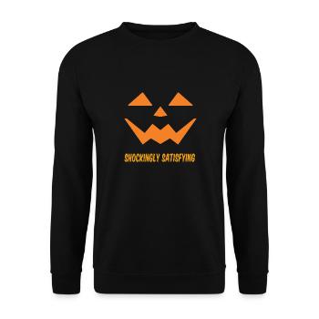Halloween Pumpkin Jack O Lantern Scary Pumpkins - Unisex Sweatshirt - black - Front - Alina (178cm) & Michal (187cm)