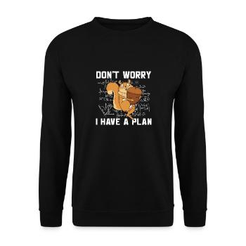 École d’animaux de la forêt de noix d’écureuil ne vous inquiétez pas je ha - Sweat-shirt Unisexe - noir - Devant - Alina (178cm) & Michal (187cm)