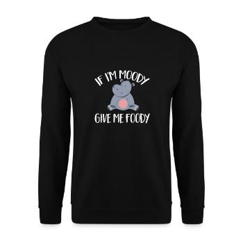 Hippopotame Hippopotame - Sweat-shirt Unisexe - noir - Devant - Alina (178cm) & Michal (187cm)