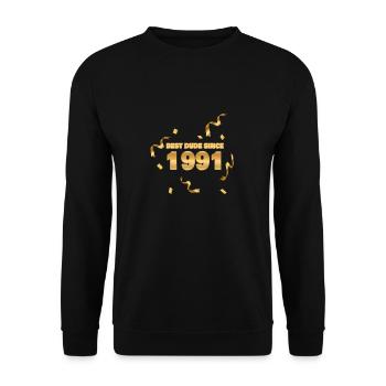 1991 - Unisex Pullover - Schwarz - Vorne - Alina (178cm) & Michal (187cm)