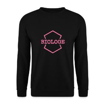 Arbeit Biologe - Unisex Pullover - Schwarz - Vorne - Alina (178cm) & Michal (187cm)