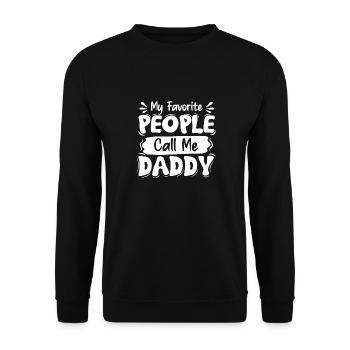 Dad Fathers Day Daddy Papa Funny Father´s Day - Unisex Sweatshirt - black - Front - Alina (178cm) & Michal (187cm)